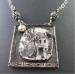 Vintage broken pottery house sterling silver necklace WS